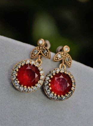 Red - Earring - Stoneage