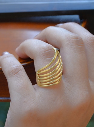 Golden color - Ring - Stoneage