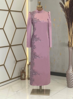 Lilac - Modest Evening Dress - Piennar