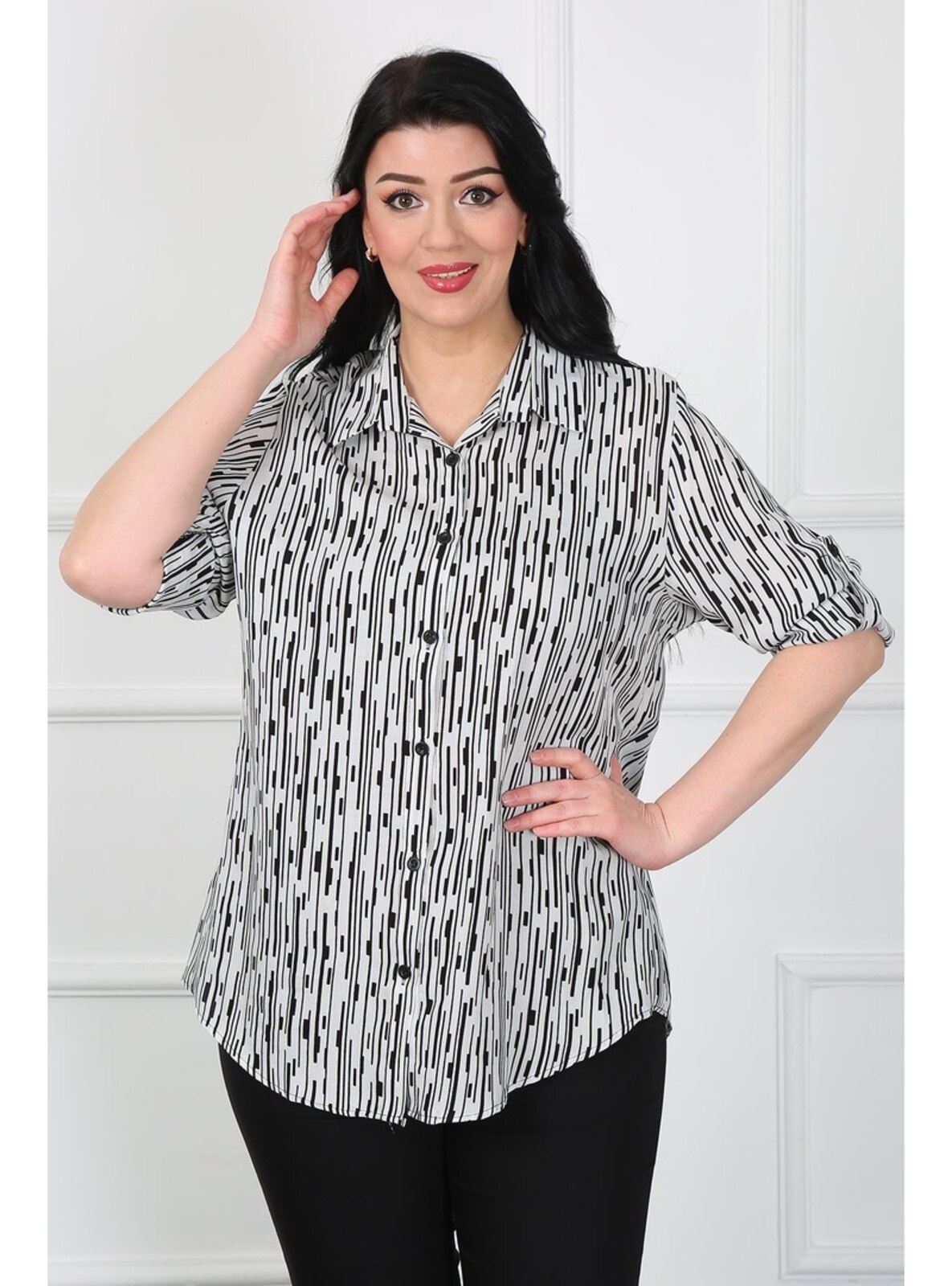 White Plus Size Blouse