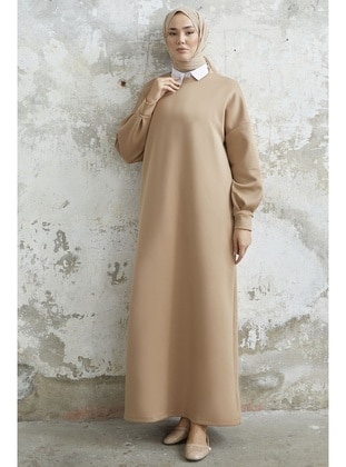 Beige - Unlined - Modest Dress - InStyle