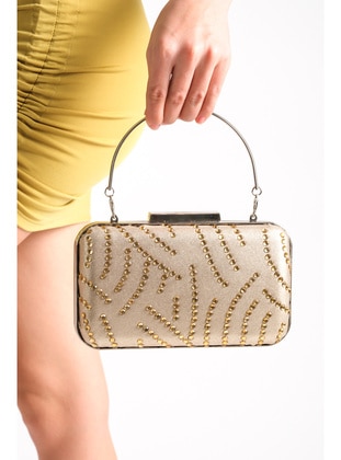 Golden color - Clutch Bags / Handbags - Moda Değirmeni