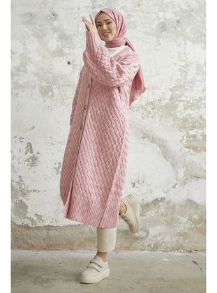 Powder Pink - Knit Cardigan - InStyle