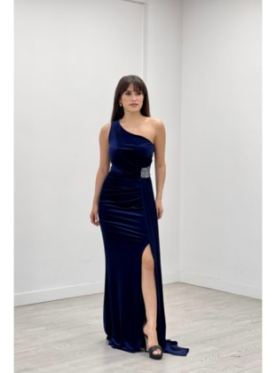 Navy Blue - Evening Dresses - Giyim Masalı