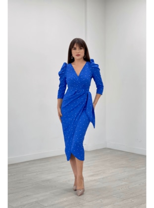 Saxe Blue - Modest Evening Dress - Giyim Masalı