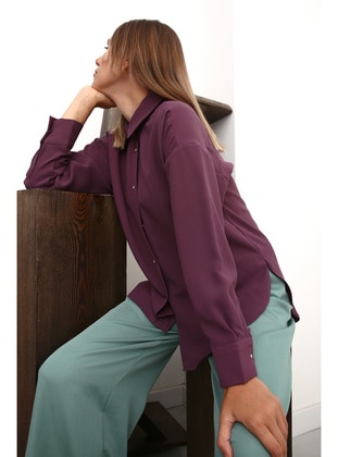Purple Comfortable Shirt Tunic