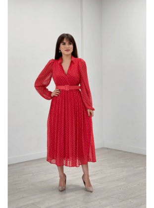 Red - Evening Dresses - Giyim Masalı