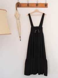 Black - Skirt Overalls