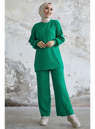 Green - Mock-Turtleneck - Knit Suits - InStyle