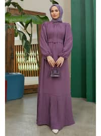 VAVİNOR Lilac Modest Dress