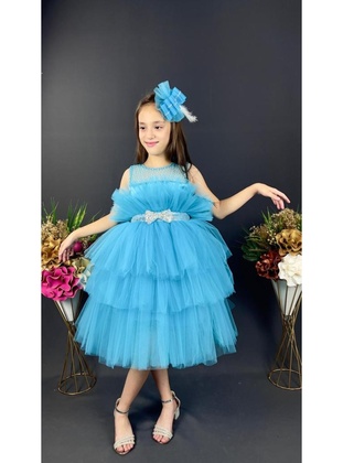 Fully Lined - Turquoise - Girls` Dress - MNK Baby