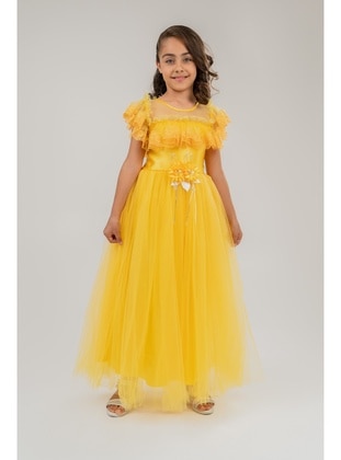Fully Lined - Yellow - Girls` Dress - MNK Baby