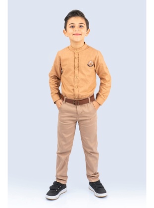 Crew neck - Unlined - Brown - Boys` Suit - MNK Baby