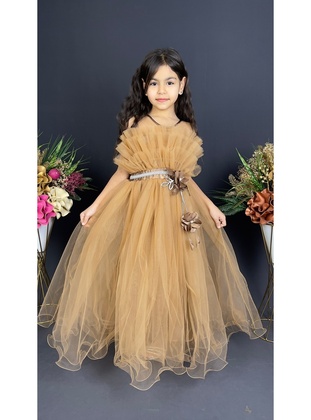 Fully Lined - Brown - Girls` Dress - MNK Baby