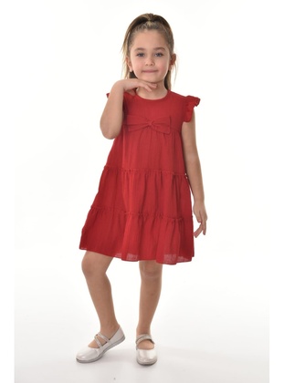 Fully Lined - Red - Girls` Dress - MNK Baby