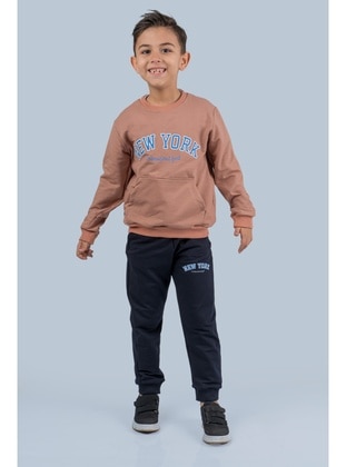 Crew neck - Unlined - Brown - Boys` Tracksuit - MNK Baby