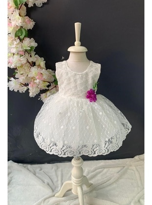 MNK Baby White Baby Dress