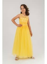 Fully Lined - Yellow - Girls` Dress