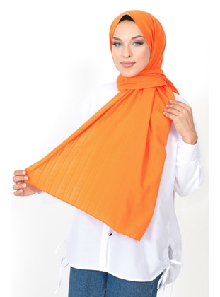 برتقالي - من لون واحد - شالات - Tesettür Dünyası
