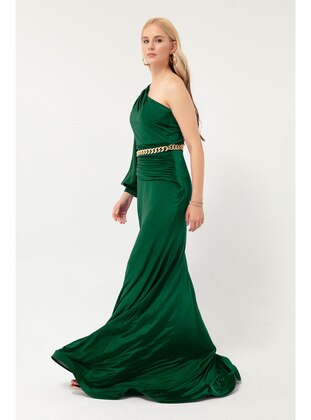 Emerald - Fully Lined - Turndown collar - Evening Dresses - LAFABA