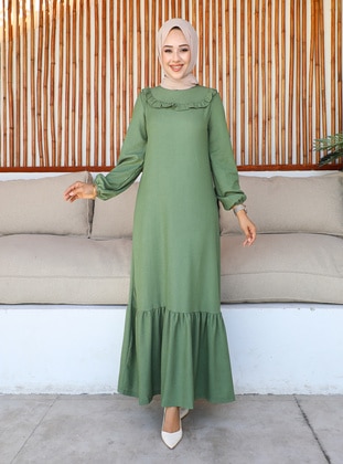 Sea Green - Modest Dress - Moda Ebva