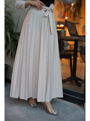 Cream - 300gr - Skirt - Burcu Fashion