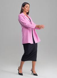 Pink - Fully Lined - Shawl Collar - Jacket