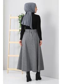Gray - Unlined - Skirt