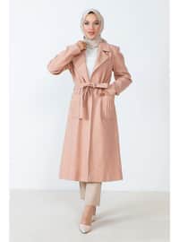 Powder Pink - Fully Lined - Crew neck - Coat