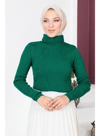 Emerald - Crew neck - Unlined - Knit Tunics