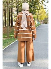 Striped Sweater Set Tsd220905 Brown