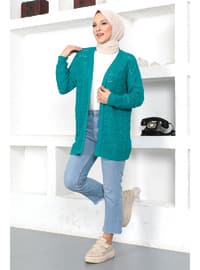 Turquoise - Knit Cardigan
