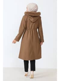 Camel - Fully Lined - Plus Size Coat