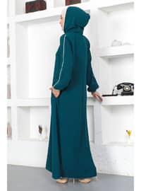 Emerald - Crew neck - Unlined - Plus Size Abaya