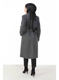 Anthracite - Fully Lined - Crew neck - Coat