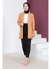 Tan - Unlined - Point Collar - Jacket