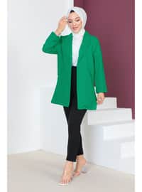 Green - Unlined - Point Collar - Jacket