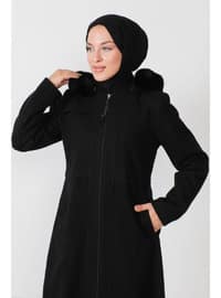 Black - Fully Lined - Plus Size Coat