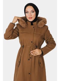 Tan - Fully Lined - Plus Size Coat