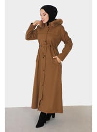 Tan - Fully Lined - Plus Size Coat