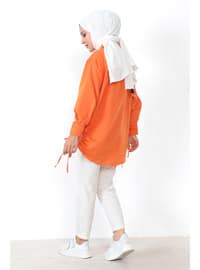 Orange - Crew neck - Tunic