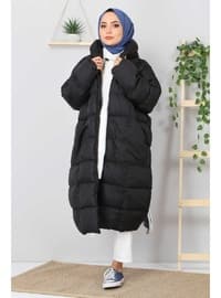 Black - Fully Lined - Crew neck - Puffer Jackets