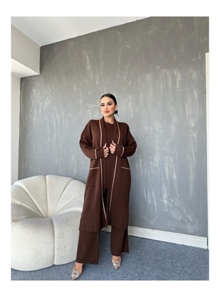 Brown - Knit Suits - Maymara