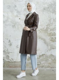 Bitter Chocolate - Double-Breasted - Trench Coat