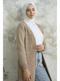 Dark Beige - Knit Cardigan