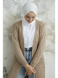 Dark Beige - Knit Cardigan