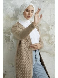 Dark Beige - Knit Cardigan