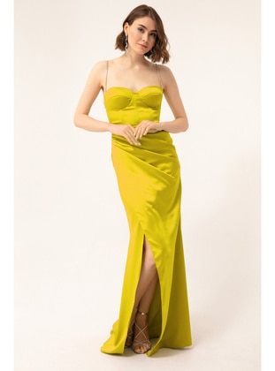 Pistachio Green - Fully Lined - Evening Dresses - LAFABA