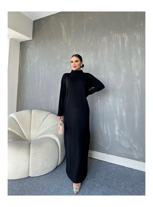 Black - Knit Dresses - Maymara