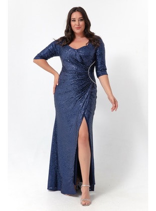 Saxe Blue - Plus Size Evening Dress - LAFABA